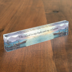 Sunset Ocean Lord is My Light Boats Name Plate