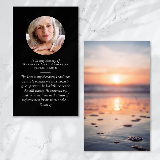 Sunset Ocean Memorial Prayer Card (Creator Uploaded)