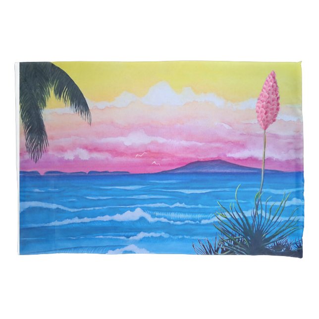 Sunset Ocean  Pillowcase (Front-Left)