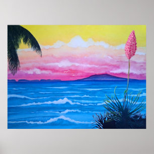 Sunset Ocean  Poster