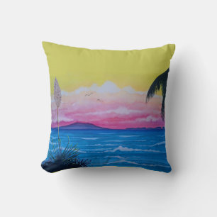 Sunset Ocean  Throw Pillow