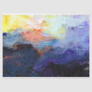 Sunset Ocean Watercolor Abstract Decoupage  Tissue Paper
