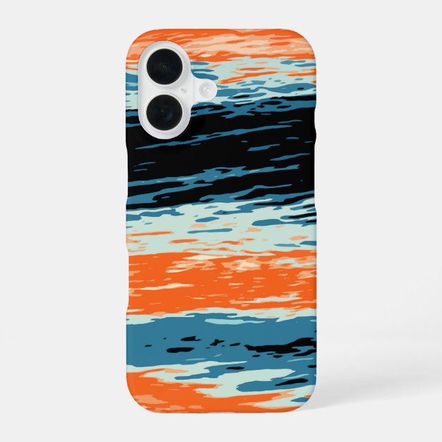 Sunset/Ocean/Wave/Sea iPhone 16 Case (Back)