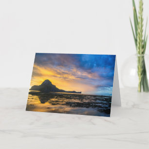 Sunset Of Bay Of El Nido Card