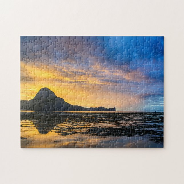 Sunset Of Bay Of El Nido Jigsaw Puzzle (Horizontal)