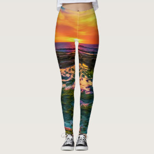 sunset of colour leggings