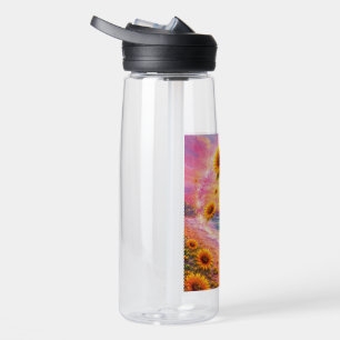 Sunset of Infinite Peace: Magical Sunflowers Water Bottle