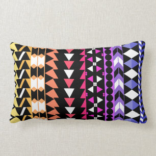 Sunset Ombre Aztec Pattern Lumbar Pillow