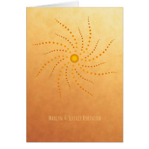 Sunset ombre rays of sunlight dots mandala