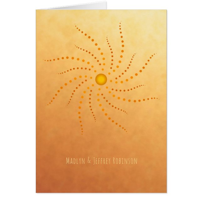 Sunset ombre rays of sunlight dots mandala (Front)