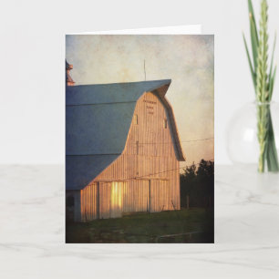 Sunset on a Barn Card