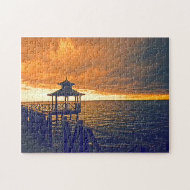 Sunset on a Beach in Jamaica. Jigsaw Puzzle (Horizontal)
