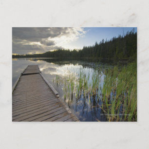 Sunset On A Small Lake Postcard