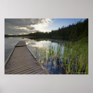 Sunset On A Small Lake Poster