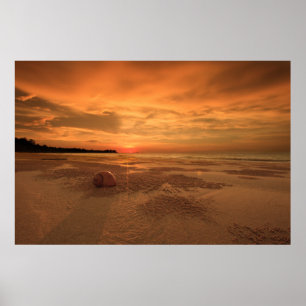 Sunset On A Thai Beach Poster