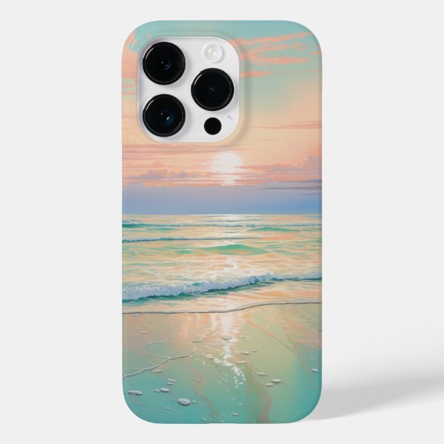 Sunset on a tranquil beach landscape Case-Mate iPhone case (Back)