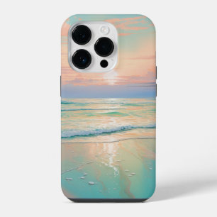 Sunset on a tranquil beach landscape iPhone 14 pro case