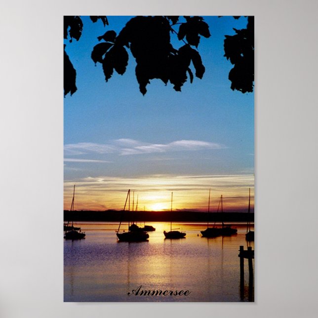 Sunset on Ammersee Poster (Front)