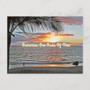  SUNSET ON BEACH /MEMORIES ARE MADE OF THIS POSTCARD