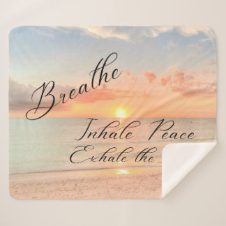 Sunset on Beach Sherpa Blanket