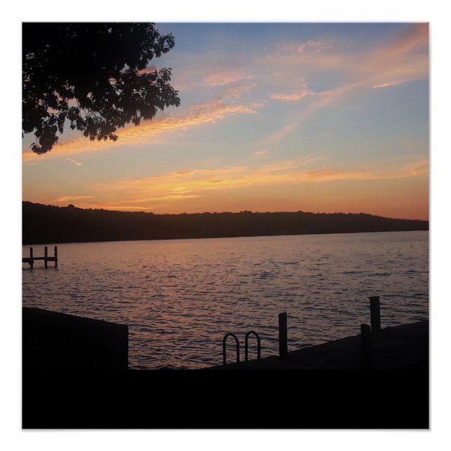 SUNSET ON CAYUGA LAKE   POSTER (Front)