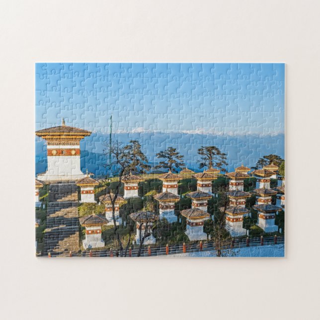 Sunset on Dochula Pass - Bhutan, Himalaya Jigsaw Puzzle (Horizontal)
