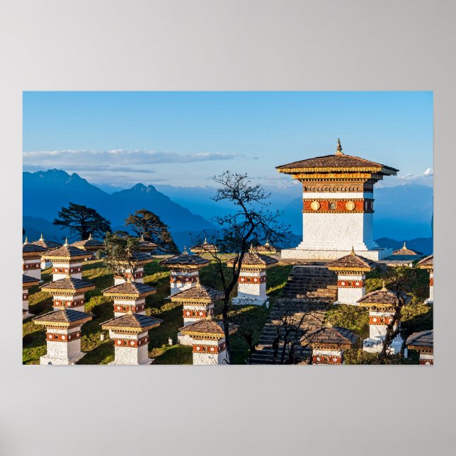 Sunset on Dochula Pass - Bhutan, Himalaya Poster (Front)