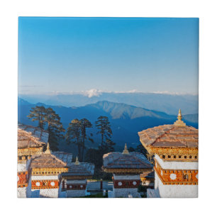Sunset on Dochula Pass - Bhutan, Himalaya Tile