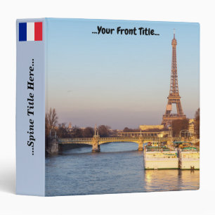 Sunset on Eiffel tower and Pont Rouelle - Paris Binder