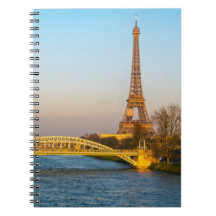 Sunset on Eiffel tower and Pont Rouelle - Paris Notebook