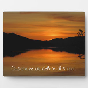 Sunset on Fox Lake; Customizable Plaque