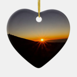 Sunset on Haleakala Volcano Ceramic Ornament