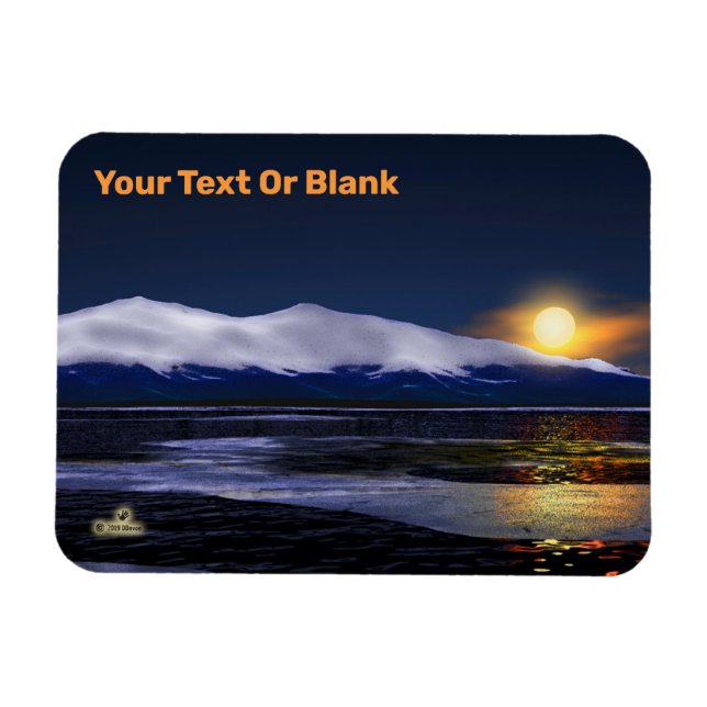 Sunset On Ice Magnet (Horizontal)