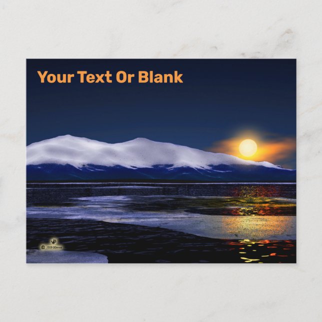 Sunset On Ice Postcard (Front)