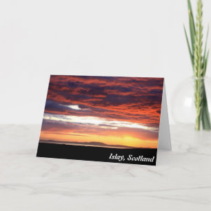 Sunset on Islay, Scotland Card