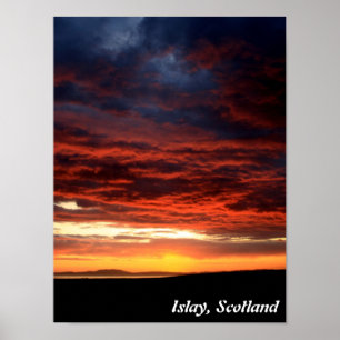 Sunset on Islay, Scotland Poster