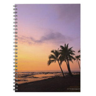 Sunset on Kahaluu Bay in Kona,Hawaii 2 Notebook