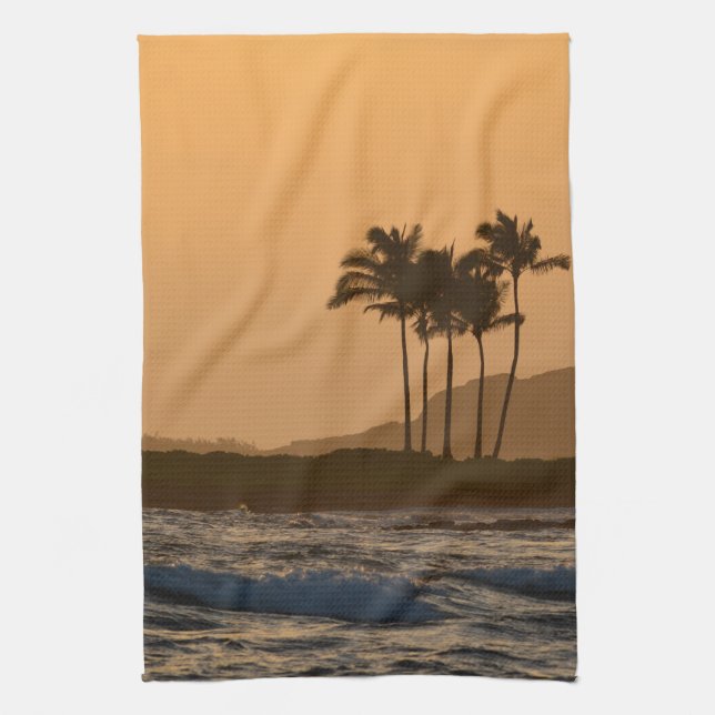 Sunset on Kauai Kitchen Towel (Vertical)