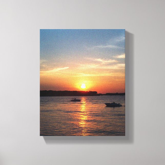 Sunset on Lake Okoboji, Iowa Canvas Print (Front)