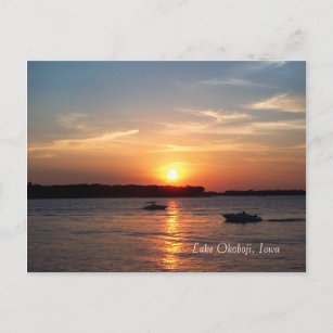 Sunset on Lake Okoboji, Iowa Postcard