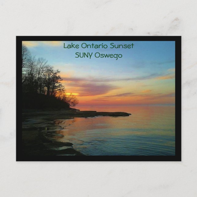 Sunset on Lake Ontario Postcard (Front)