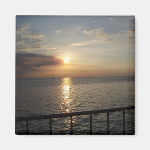 Sunset on Manila Bay, Philippines - Beverly Goding Magnet