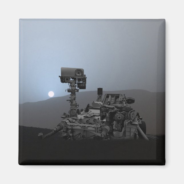 Sunset on Mars Curiosity Rover Magnet (Front)