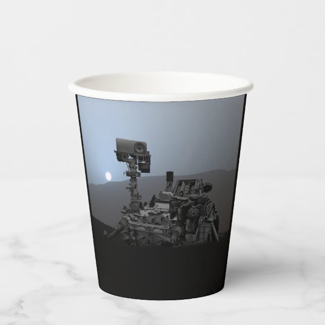 Sunset on Mars Curiosity Rover Paper Cups (Front)