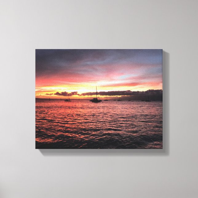 Sunset on Maui Canvas Print (Front)