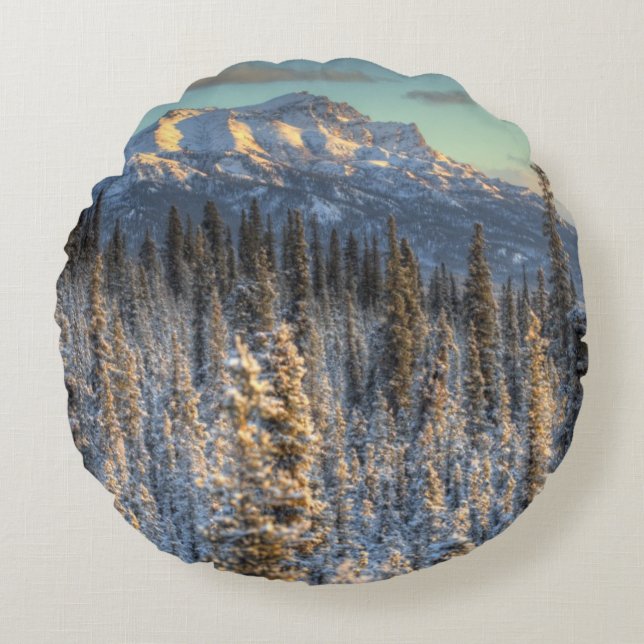 Sunset on Mount Fellows Round Pillow (Front)