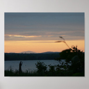 Sunset on Mount Kathadin, Maine Poster