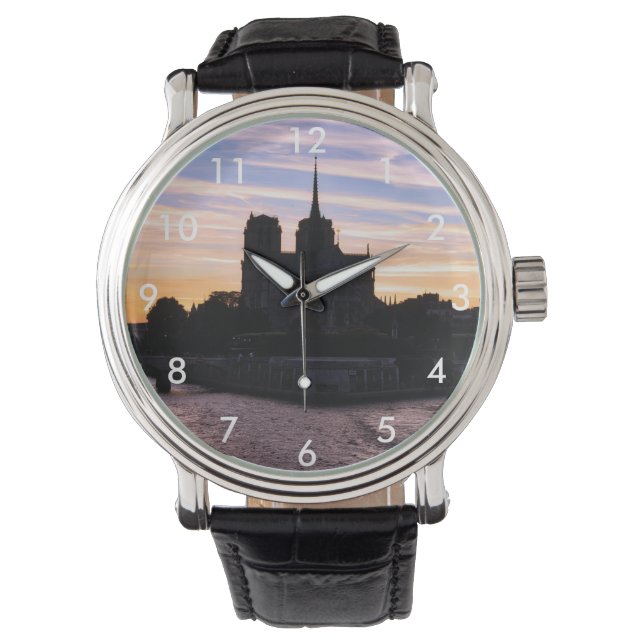 Sunset on Notre Dame de Paris - Paris, France Watch (Front)