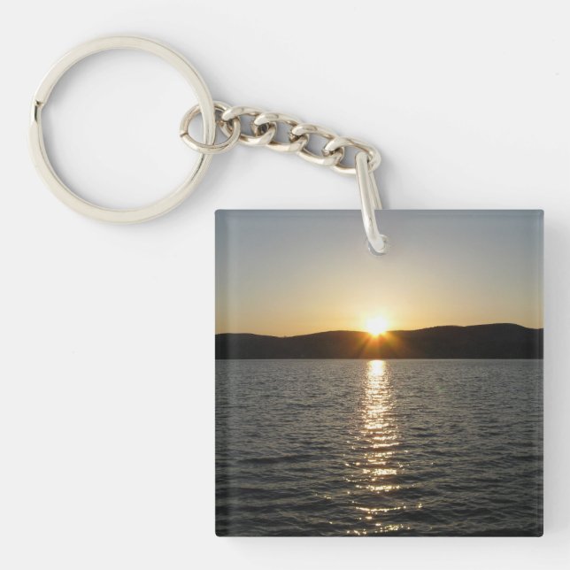 Sunset on Onota Lake: Horizontal Keychain (Front)