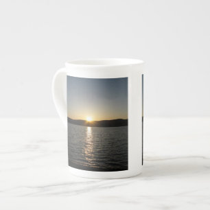 Sunset on Onota Lake: Vertical Bone China Mug